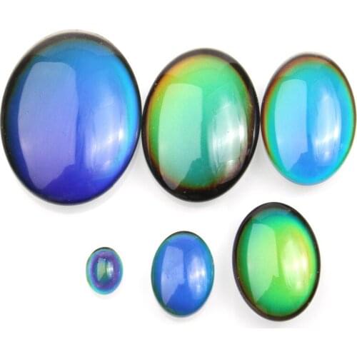5pcs Magic Accessories Cabochon Setting Supplies Temperature Oval Shape for DIY Jewelry Making Rings Earrings Accessory