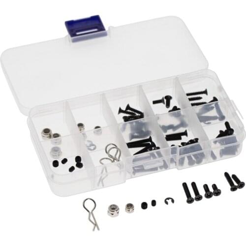 84Pcs Screws Box Set for 1/10 HSP 94123 Traxxas Tamiya HPI Kyosho Axial SCX10 Traxxas Trx4 RC Car Parts Accessories