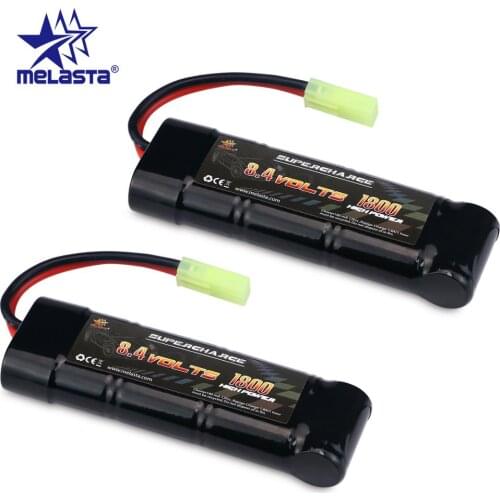 MELASTA 8.4V 1800mAh Ni-MH High Power Battery Packs with Mini Tamiya Discharge Connector for RC Racing Cars