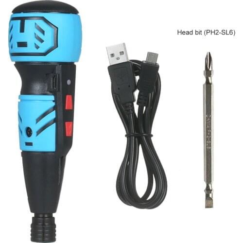 Cordless Screwdriver USB Rechargeable Mini Electric Screwdriver Portable Handheld Power Drill Screwdriver with LED Light
