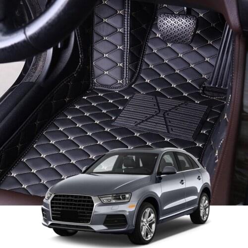 For Audi Q3 8U 2012-2018 5 Seats LHD Car Floor Mats Set Leather Cover Mat Styling Foot Protector Pad Internal Auto Accessories