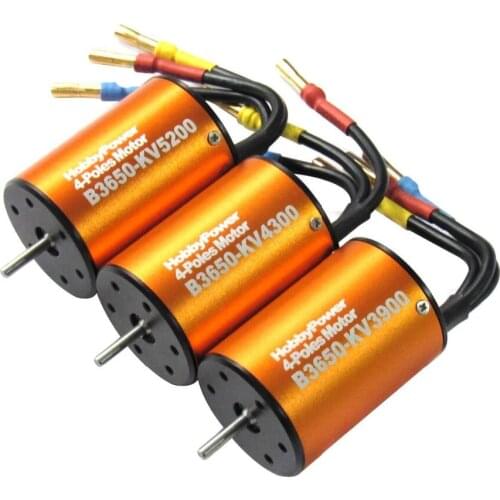 HP B3650 5200KV 4300KV 3900KV Brushless 4 Poles Motor for 1/10 RC Car Buggy Boat