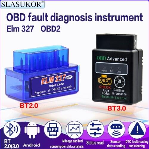 Bluetooth Elm327 obd2 scanner OBD car diagnostic tool code reader For Android Windows Symbian English