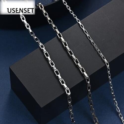 2MM 3MM 4MM 5MM Box Chains Necklaces Stainless Steel Long Chain For Women Jewelry Gifts 2020