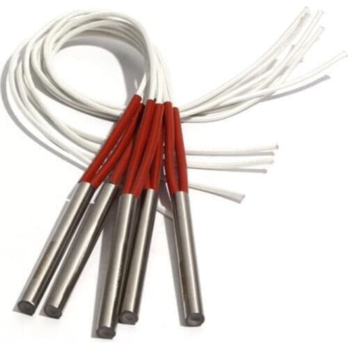 5PCS 8mm Diameter 190~220mm Length Cylindrical Electric Heating Pipe Tubular Heater 304SUS Single-End Rod 470/480/500/520/550W