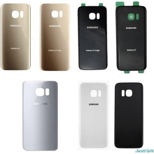 For SAMSUNG Galaxy S7 edge G930A G930F G935F G935A Back Battery Cover Door Rear Glass Housing Case Replace Battery Cover