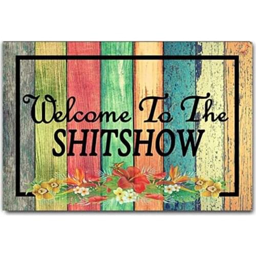 Welcome Door Mat Welcome to The Shitshow Welcome Mat Door Rugs for Entrance Way Doormat Entry Rug