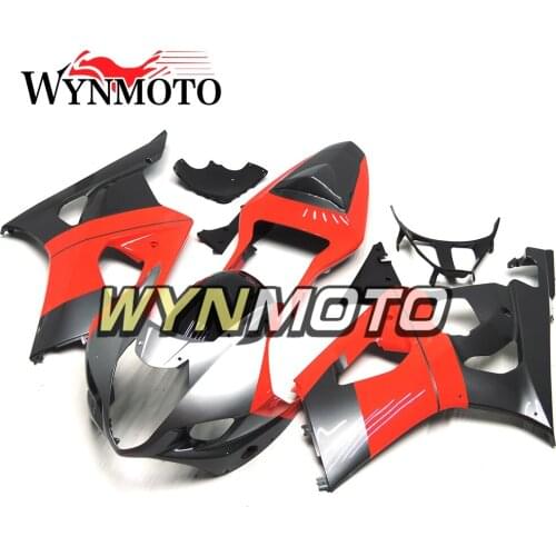Complete Fairings Kit For GSXR1000 2003-2004 03 04 K3 Injection ABS Plastics Fairings Cover Bodywork Cowlings Frames Red Silver