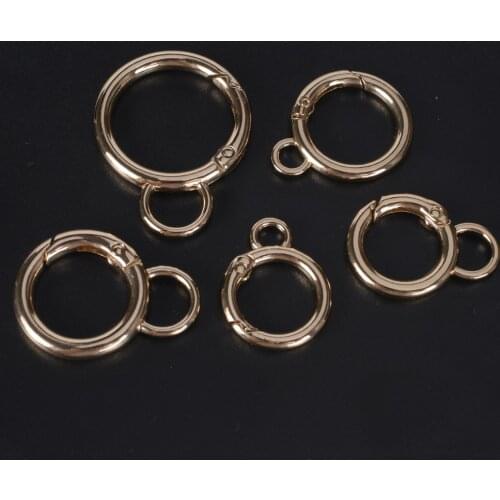 5Pcs/Lot Round Lobster Clasps For Jewelry Making Supplies Necklace Bracelet Bags Keychain DIY Accessories Circle Connectors