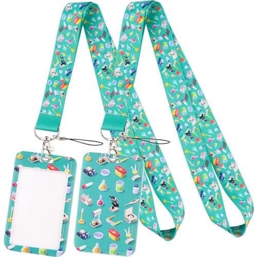 LT1035 Chemical Teacher Lanyard for Key Neck Strap lanyards id badge holder Key Chain Key Holder student Key Rings Accessories