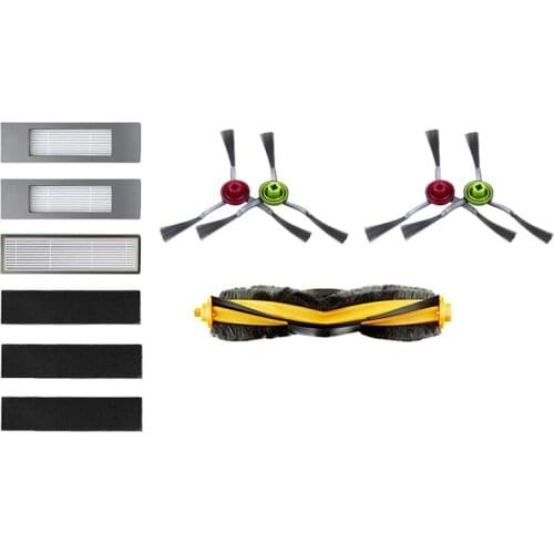 Filter Roller Brush Set For Ecovacs Deebot Ozmo 920 950 Vacuum Cleaner Parts,4 Side Brushes,1Roller Brush,3 Hepa Filters