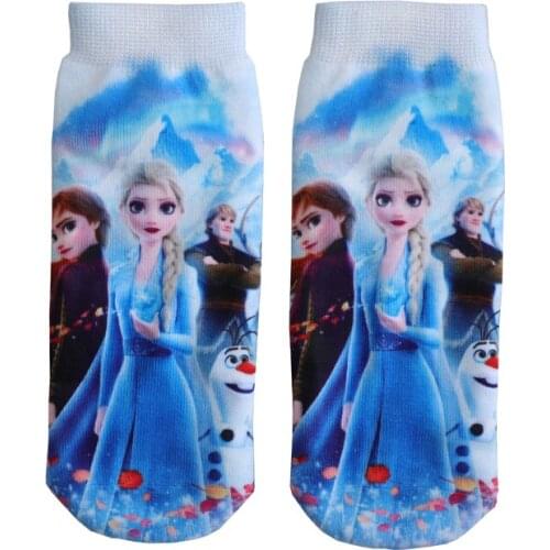 2021 New 1-10Years Baby Cute Cartoon Soft Short Socks For Kids Elsa Anna Princess Mermaid Fashion Boat Socks For Boys Girls