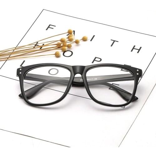 Plastic Frame Eyeglasses Men Women Retro Square Optical Lens Eyewear AB031