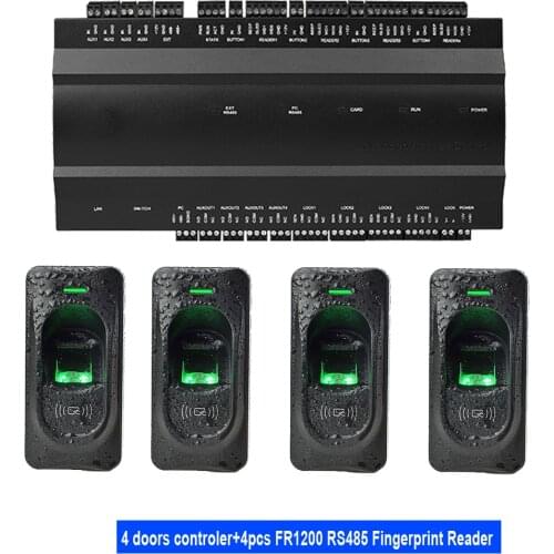 IP-based Tcp/Ip Access Control Board RS485 Communication with 125Khz FR1200 waterproof RS485 Fingerprint reader
