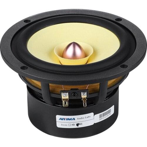 AIYIMA 1Pc 5.25 Inch Fever Full Range Speaker 4 8 Ohm 50W Aluminum Frame Treble Midrange Thick Bass Loudspeaker For Home Theater