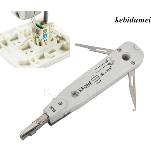 Kebidumei KRONE Professional Telecom LSA-Plus Tool with Sensor Ethernet Network Patch Panel Faceplate Punch Down Tool RJ11 RJ45
