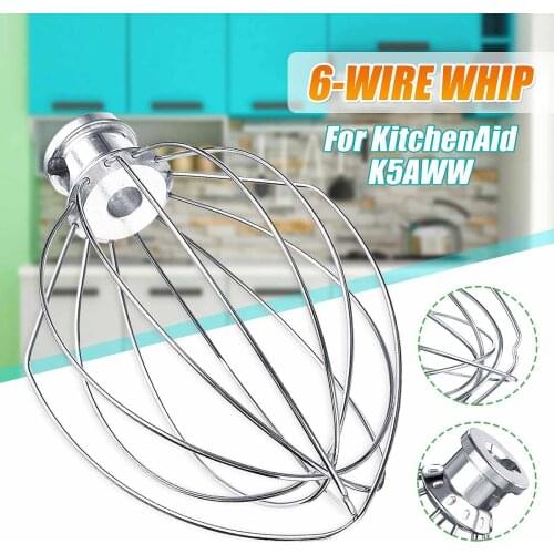Stainless Steel Wire Whip Mixer Attachment For KitchenAid K5AWW KSM90 KSM150 Flour Cake Balloon Whisk Egg Cream Stirrer Tools