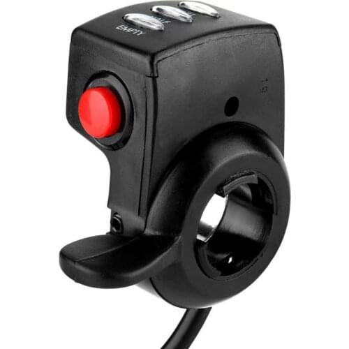 36V Speed Control Twist Thumb Throttle E-bike Electric Bicycle Scooter Throttle with Battery Indicator & Light Switch