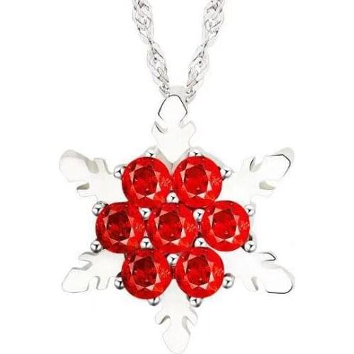 Christmas snowflake multiple color necklace 20inches beautiful colors best price gift necklace for women