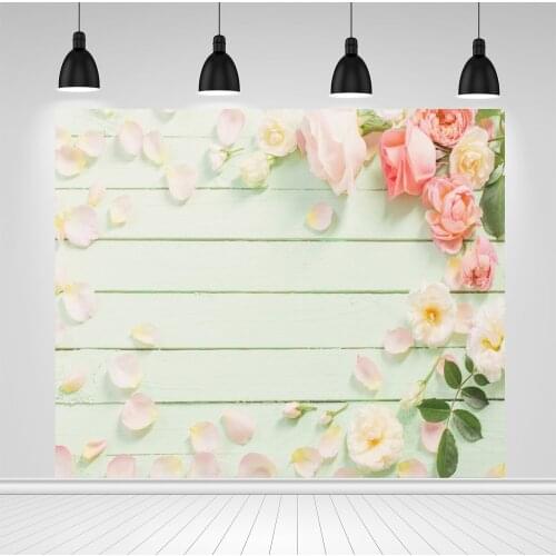 Scopiso White Plank Flower Birthday Party Welt Petal Wooden Backdrops Custom Vinyl Photographic Backgrounds For Photo Studio