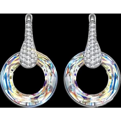 HUAMI Creativity Colorful Drop Earrings for Teens Girl Young Fashion Costume Accessories Jewelry Women Round Earrings Pendant