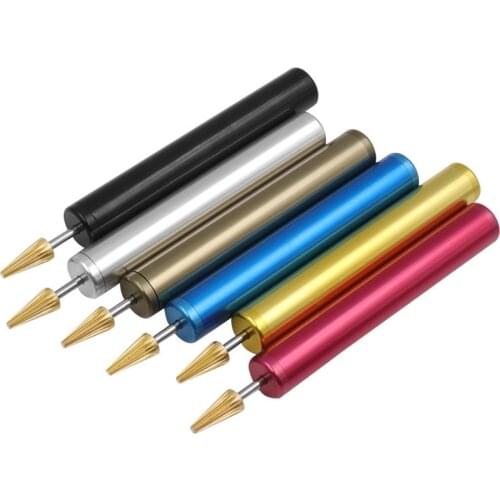 URANN 1Pcs DIY Leather Craft Edge Oil Pen Leather Dye Pen Stainless Steel Brush Brass Head Applicator Paint Roller Tools