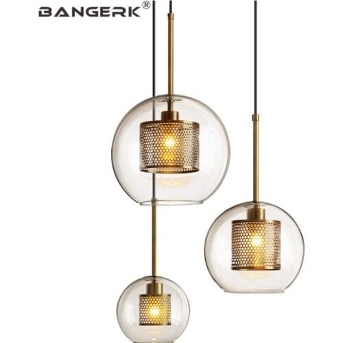 Loft Decor Industrial Luminaire Vintage LED Pendant Light Iron Glass Ball Hanging Lamps Pendant Lighting Nordic Design Fixture