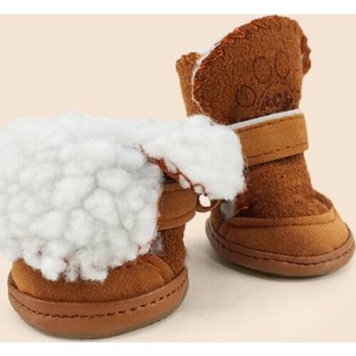 Winter Dog Shoes Non-slip Warm Puppy Booties Snow Boots Chihuahua Puppy Shoes Pet Dog Products