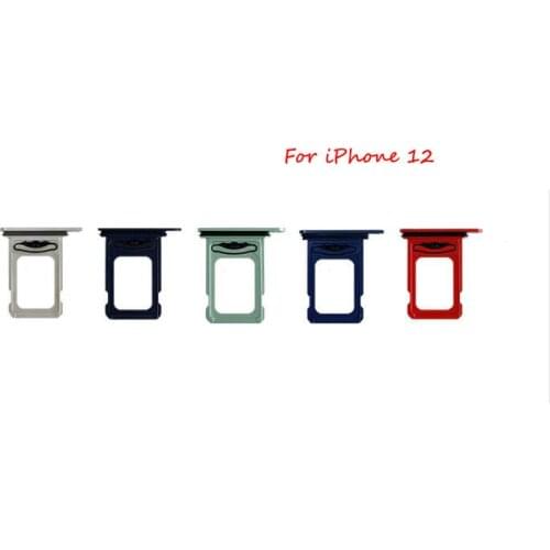 ZONBEMA 50pcs Original New Sim Card Adapter For iPhone 12 Double Single Sim Card Tray Slot Holder Replacement
