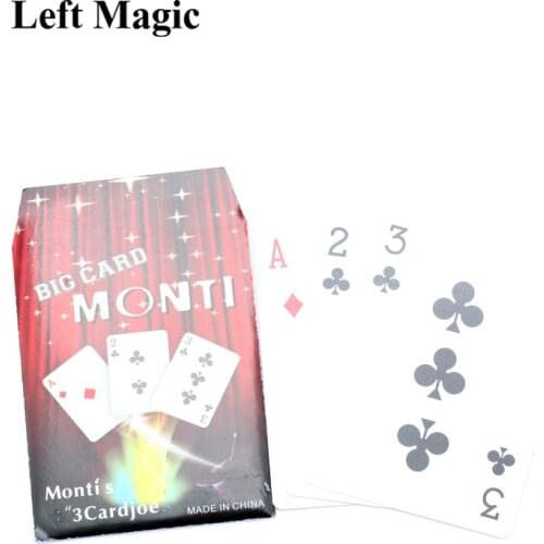 1 Pcs 3 Cards Monte Magic Card Three Card Poker Monte Card Trick Easy Classic Magic Tricks For Close Up Magic Illusion C2019