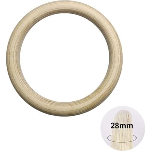 1pcs Gym Rings, Wooden Gymnastic Rings Fitness Heavy Duty Gym Training Ring 094C