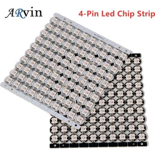 10~200PCS WS2812B WS2812 4-Pin Led Chip Strip&Heatsink DC5V 5050SMD RGB WS2811 IC Built-in