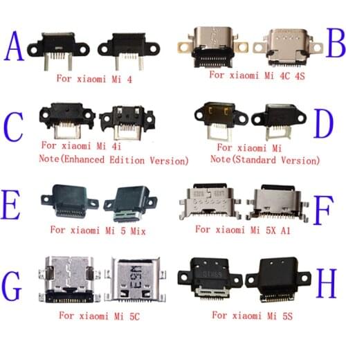 10Pcs Micro Usb Charger Charging Port Plug Dock Connector For Xiaomi M4 Mi4 MI 4C 4S Mi4C Mi4S NOTE 5S 5C 5X A1 M5 Mi5 Mix Jack