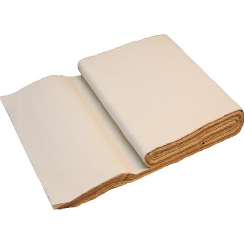 100sheet Chinese Rice Paper Thicken Bamboo Pulp Paper Handmade Half-Ripe Xuan Paper for Chinese Painting Calligraphy Papel Arroz