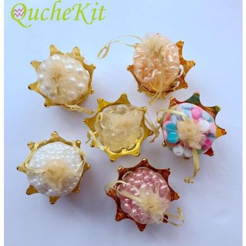 12pcs Crown Candy Gift Bag Wedding Chocolate Treats Packaging Cases Jewelry Storage Bags Birthday Party Christmas Decoration