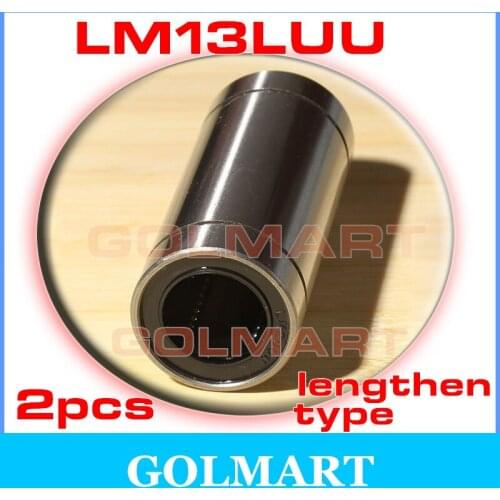 2pcs 13mm LM13LUU LM132361UU Long Type Linear Motion Bearing slide Bushing for CNC DIY lang linear lager Kugellager