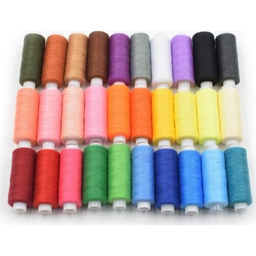 30Pcs Colorful 250 Yards machine embroidery thread sewing threads cotton thread craft patch steering-wheel supplies
