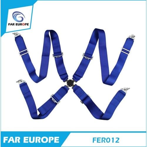 4 Point 3 Inches Blue Color Quick Release FIA Racing Car Harness FER012