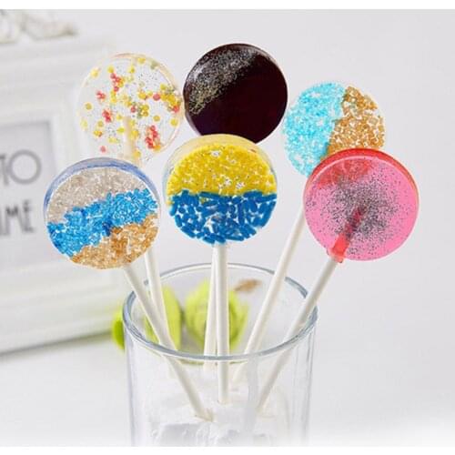 5 Cavity Round Lollipop Silicone Cake Baking Mold for Candy Chocolate Jelly Pudding Dessert Bakeware Decorating Tools With Stick
