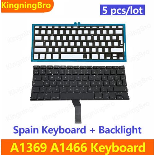 New SP Spanish Keyboard with Backlight Backlit For MacBook Air 13" A1369 A1466 Spain Keyboard 2011-2017 Years