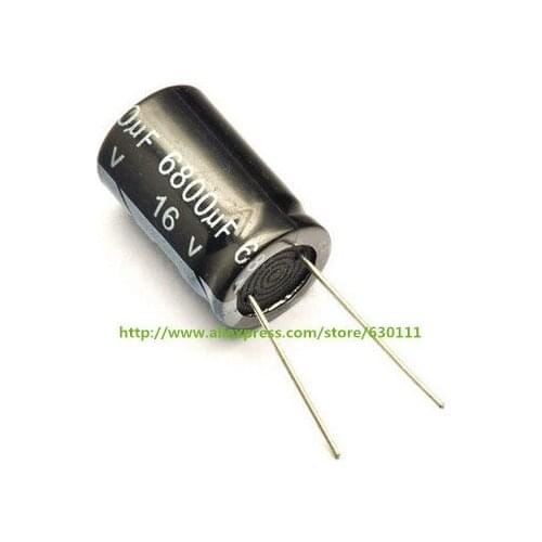 20pcs 6800UF 16V Electrolytic Capacitors 16V6800UF 16*25MM