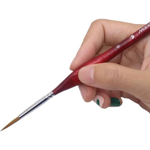 9 pcs/Set art Fine Hand Painted Thin Hook Line Pens red Supplies Drawing Art Pen Paint Brush Brush Painting Student Art Supply