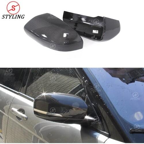 Carbon Mirror Cover For Land Rover Range Rover Evoque 2012 2013 Carbon Fiber Rear Side View caps Mirror Cover 1:1 Replacement
