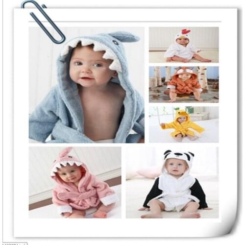 DHL 50pcs New Cartoon Animal Charater Square Hooded Cotton Bath Towel Baby Photograpfy/Sleepwear/Robes Clothes