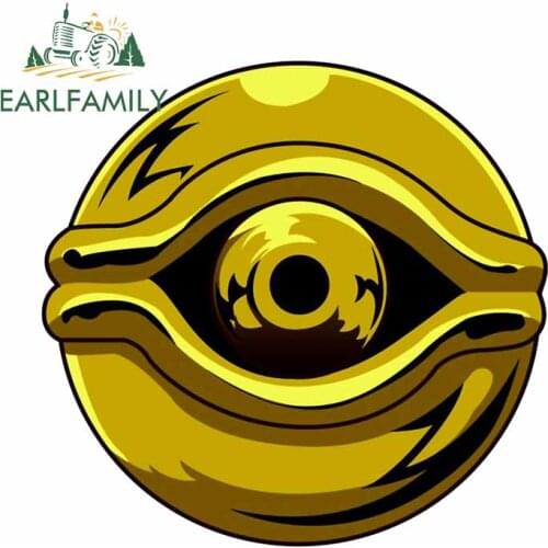 EARLFAMILY 13cm x 12.7cm for Yu Gi Oh Millenium Eye Car Sticker Waterproof Anime Occlusion Scratch Personality Decal for VAN SUV