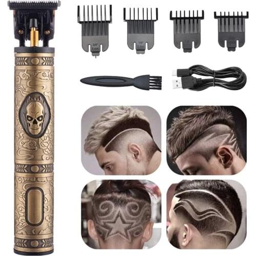 Electric Pro Rechargeable T Blade Trimmer Hair Clippers Outliner Grooming Trimmer for Men Hair Zero Gapped Detail Beard Shaver