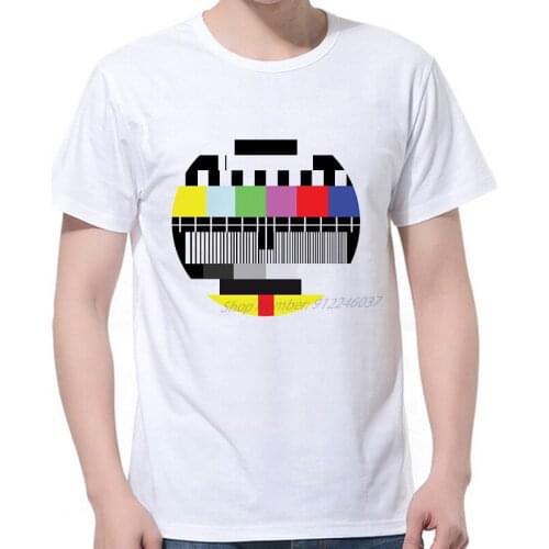 Mens T Shirt with TV Test Image Theory Geek Sheldon oversized Retro short-sleeved Summer fashion Harajuku print Mens Clothing