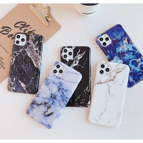 Imd Marble Stone Gel Case for iPhone 12 11 pro max SE 2020 7 6s 6 8 Plus X XR XS Max Case Black White Soft Squishy phone Case