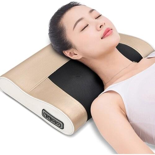 Neck Shoulder Back Leg Body Massage Pillow Electric Shiatsu Acupoint Massager Device Cervical spondylitis relief