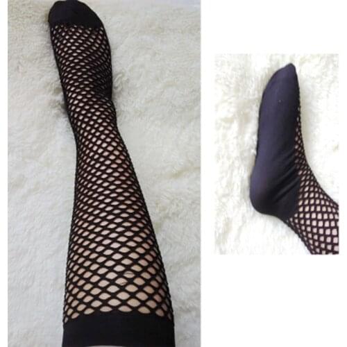 Sexy socks male knee length fishnet stockings male knee-highmale stockings mesh for men sock
